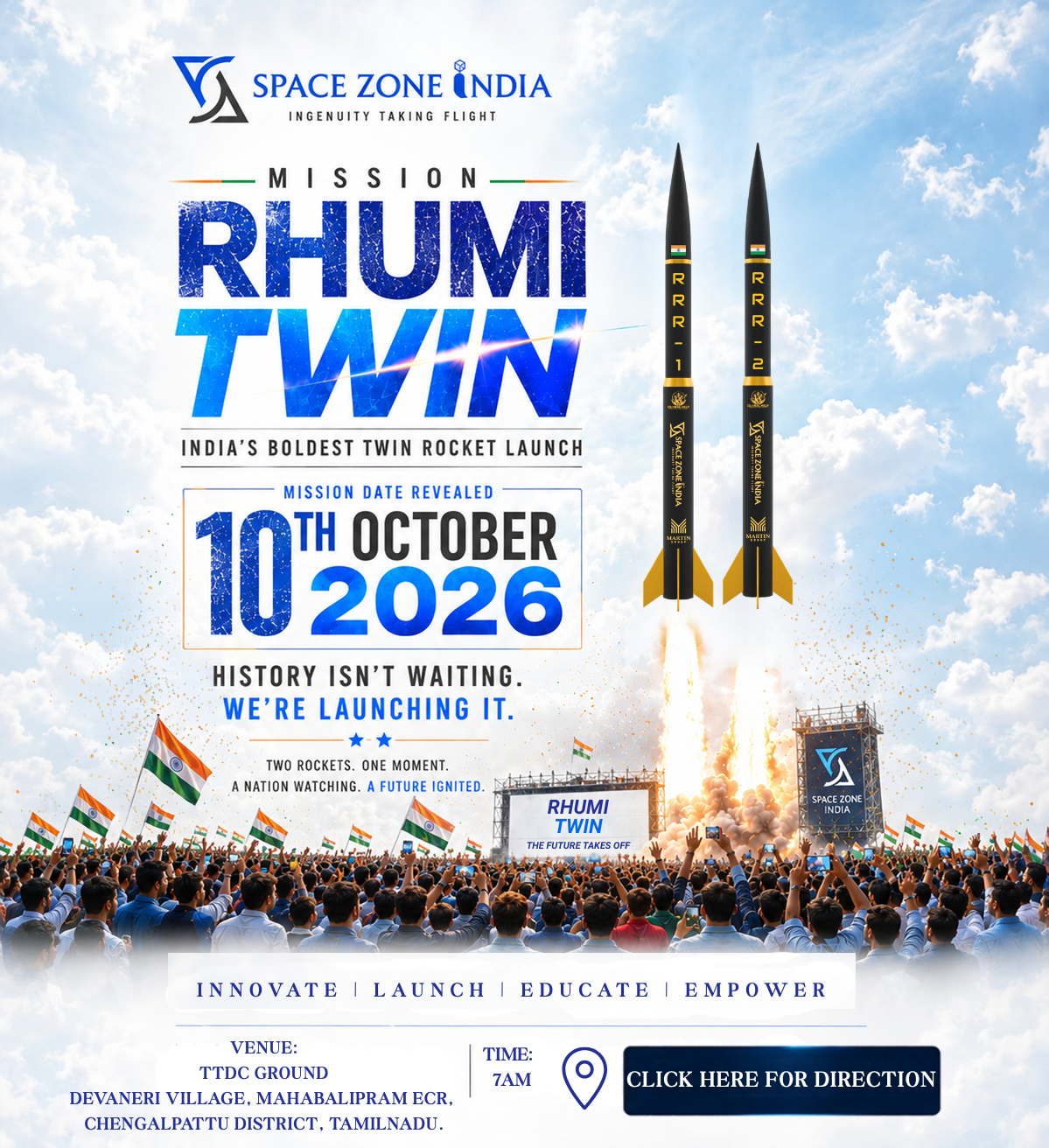Mission RHUMI Twin launch on 10 October 2026